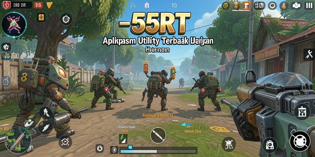 Tampilan antarmuka utama aplikasi 55RT dengan fitur utility.