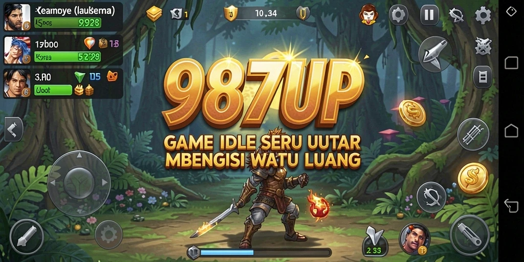 Tampilan gameplay seru di 987UP dengan mekanisme Idle.