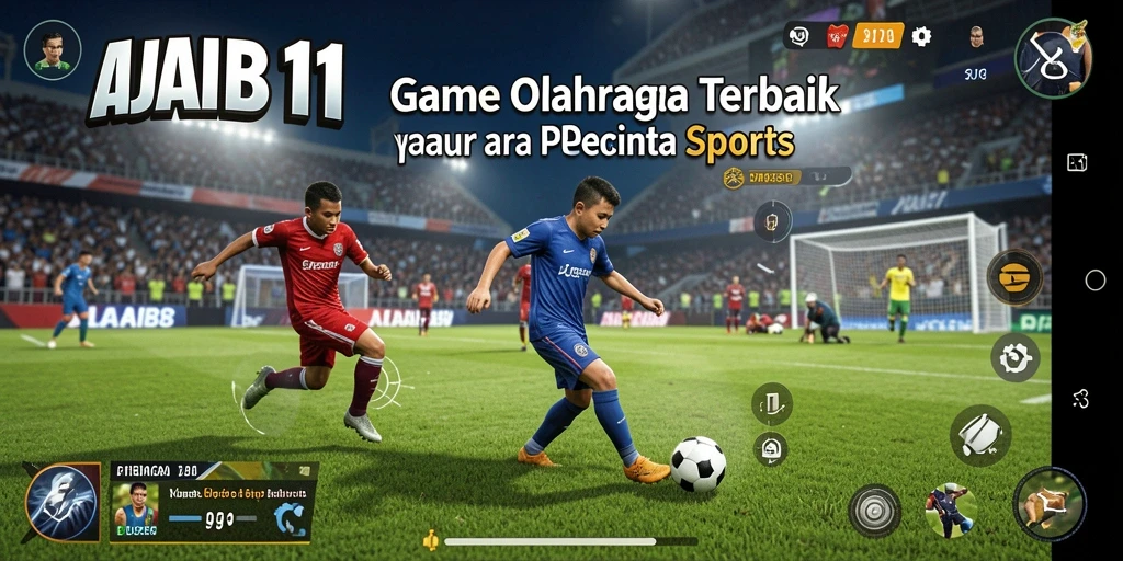 Tampilan gameplay AJAIB11 yang seru dalam pertandingan olahraga.