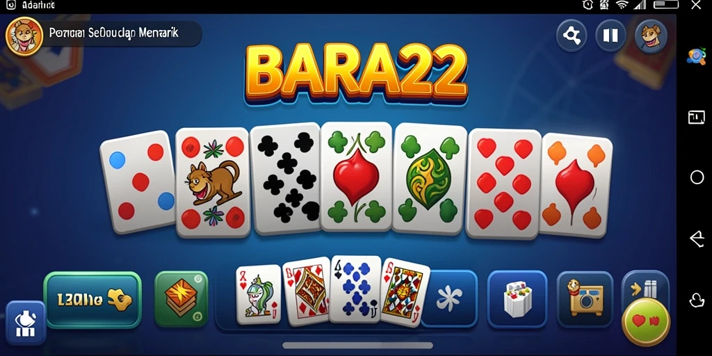 Screenshot utama BARA22 menampilkan aksi seru permainan Domino.