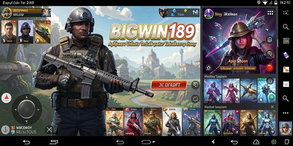 Tangkapan layar utama BIGWIN189 menampilkan antarmuka aplikasi utilitas yang intuitif.