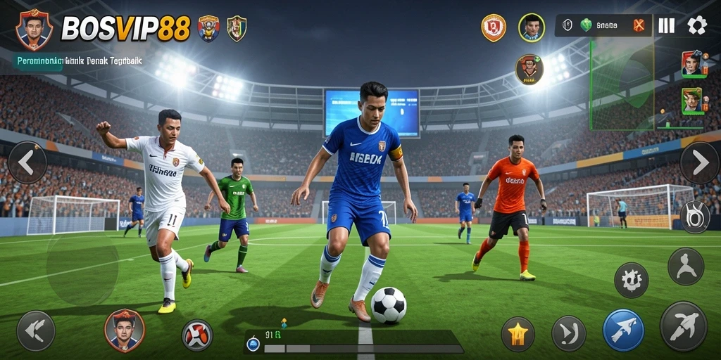 Tangkapan layar BOSVIP88 menampilkan gameplay olahraga yang seru dan mendebarkan.