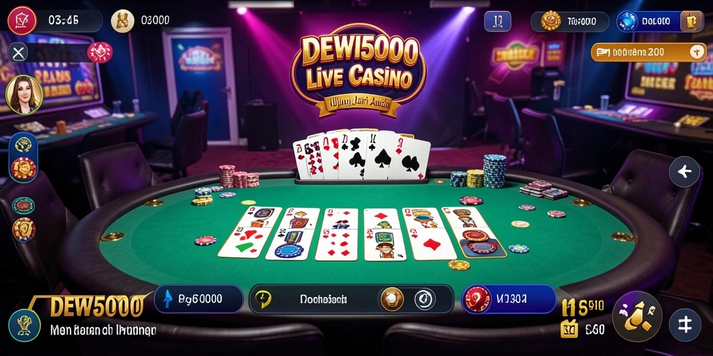 Gameplay Live Casino yang mendebarkan dan interaktif di DEWI5000.