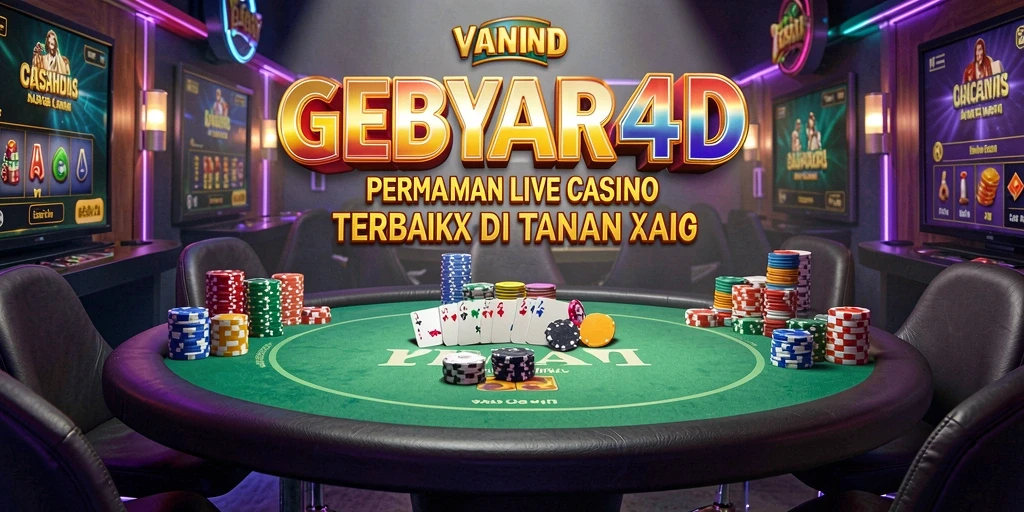 Screenshot gameplay menarik dari GEBYAR4D yang menunjukkan dealer langsung.