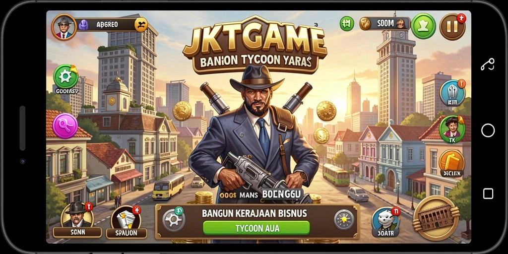 Tampilan gameplay JKTGAME yang menarik dan penuh strategi Tycoon.