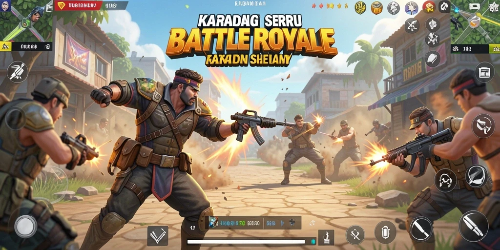 Gameplay seru KAGANDAN dalam pertempuran Battle Royale.