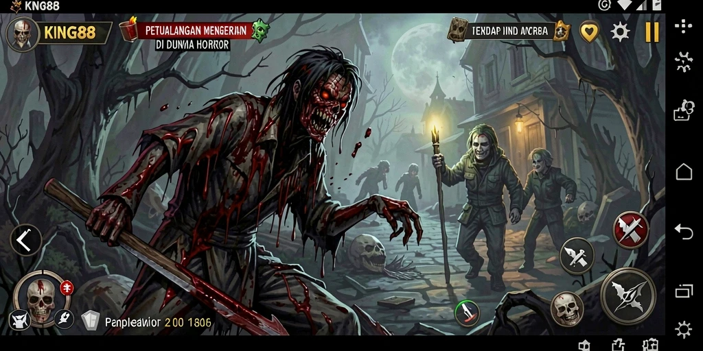 Screenshot KING88 menampilkan suasana gameplay yang menegangkan dan mencekam.