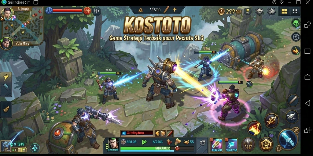 Tampilan gameplay KOSTOTO yang seru dan mendebarkan.