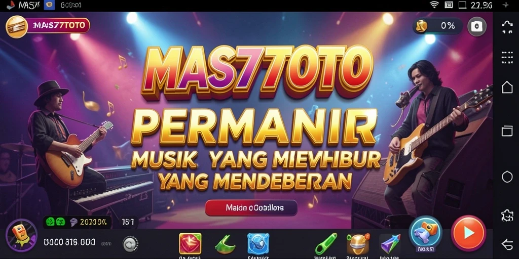 Tampilan gameplay MAS77TOTO dengan iringan musik yang menggugah.