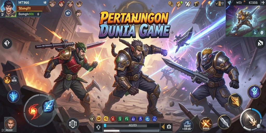 Tampilan intens gameplay Fighting di MT966 dengan karakter yang beragam.