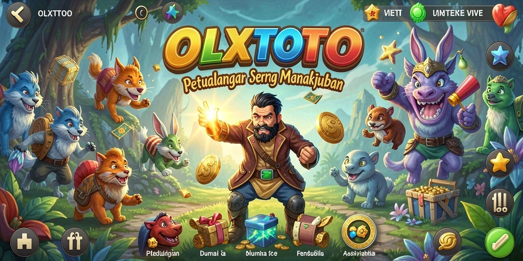 Tangkapan layar OLXTOTO menampilkan karakter menjelajahi dunia petualangan yang menakjubkan.
