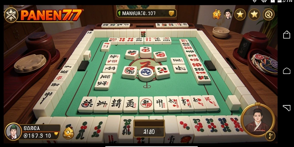 Tampilan gameplay seru di PANEN77, menampilkan tingkat tantangan Mahjong.