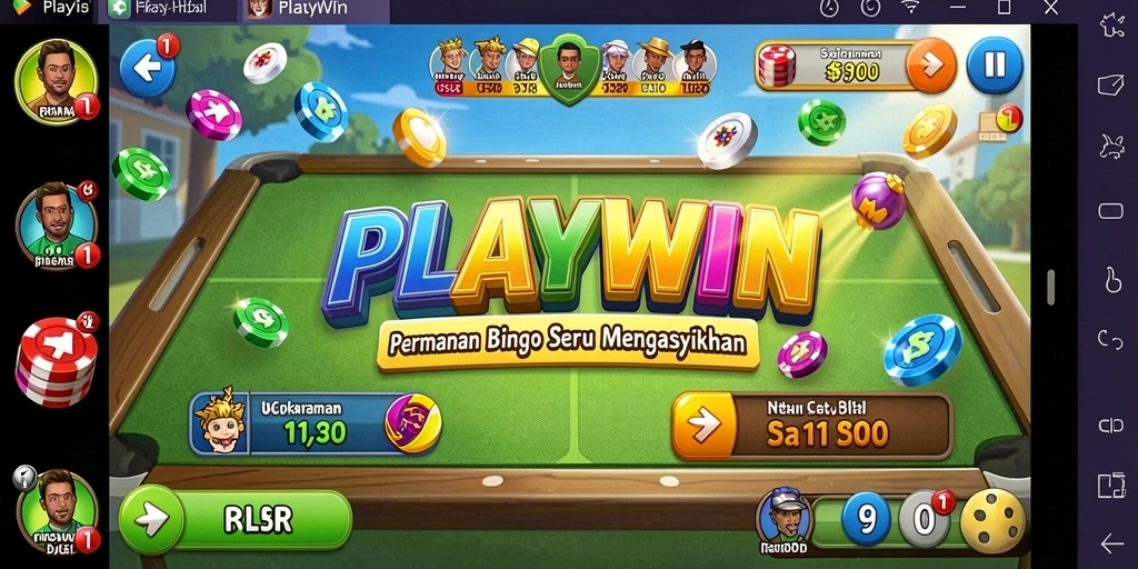 Tampilan dinamis gameplay Bingo yang menarik dan menyenangkan.