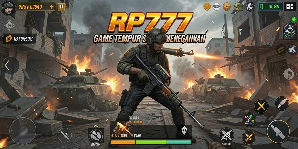 Screenshot menunjukkan aksi tempur mendebarkan dalam RP777.