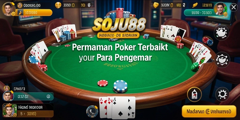 Screenshot gameplay SOJU88 menampilkan momen seru permainan Poker.