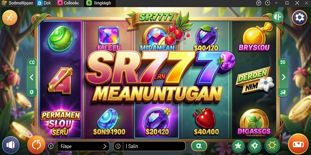 Tampilan gameplay slot SR777 yang menarik dan penuh warna.