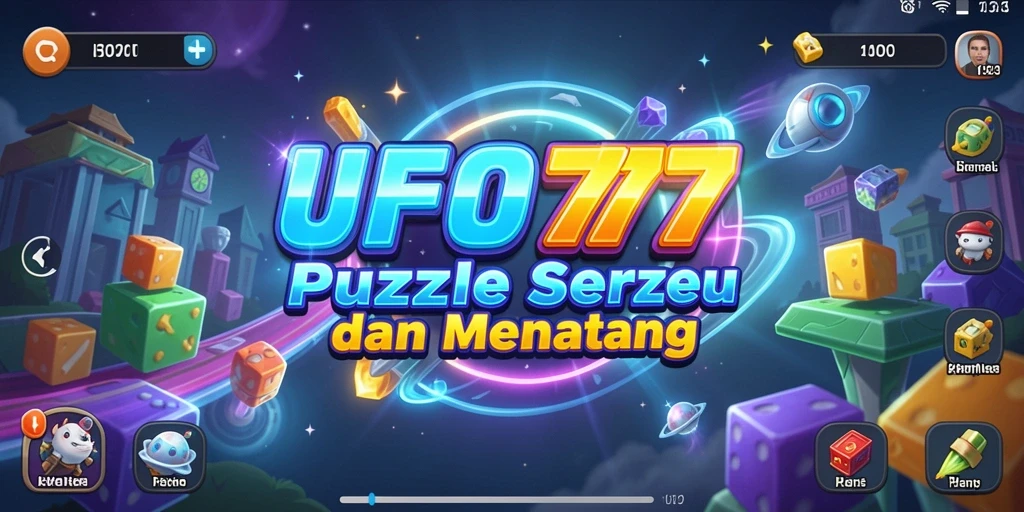 Tampilan screenshot utama dari gameplay Puzzle UFO777.