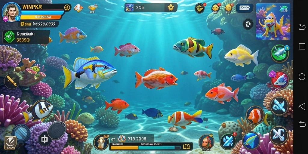 Tangkapan screenshot gameplay Tembak Ikan yang seru.
